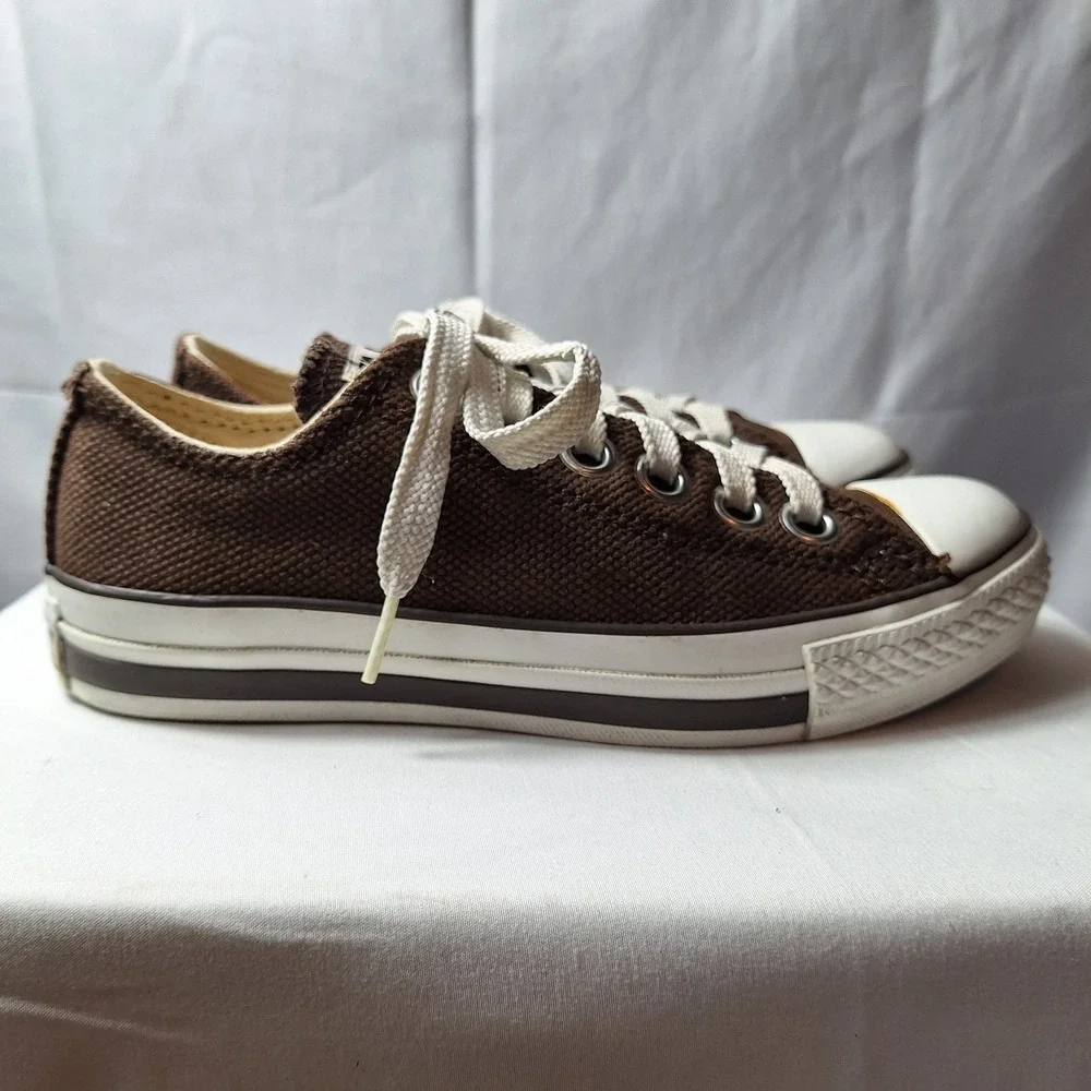 CONVERSE Chuck Taylor All Star Low-Top Sz Women/7 Men/5 Engine Smoke Brown Mesh